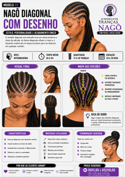 Apostila Nagô diagonal com desenho
